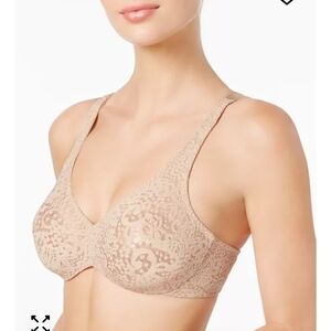*New* Wacoal Halo Lace Full Figure Underwire Bra - Beige 34dd